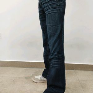 Crushed Bootcut Jeans