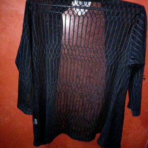 Women Net Black Jacket