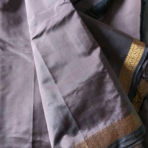 Dark Brown Soft Silk Saree