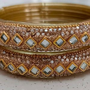 Best Traditional Bangle Set Of 2pcs Glass Bangl