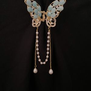 Elegant Pearl Butterfly Hair Clip