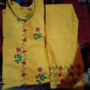 Party Wear Kurti Trouser Dupatta Set