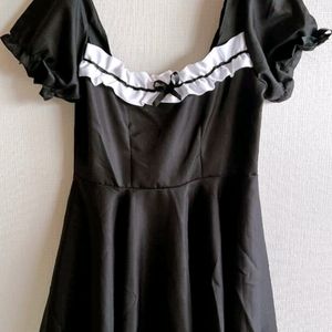 Korean Style Puff Sleeves Dress