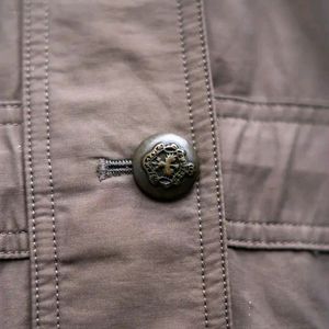 Vintage Brown Coat with Victorian Button Style