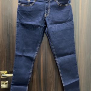 Dark Blue Low Waist Denim