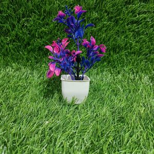 8 colourful artificial plants combo