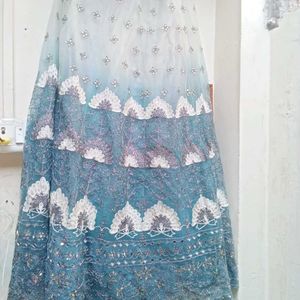 New Blue And Grey Lehenga