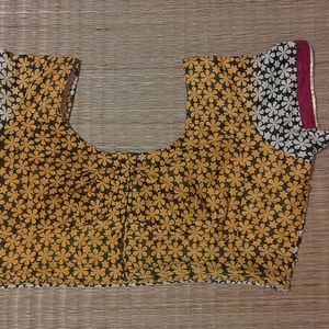 Mustard Yellow Saree with Blouse