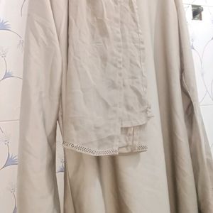 Abaya With Dupatta Creme