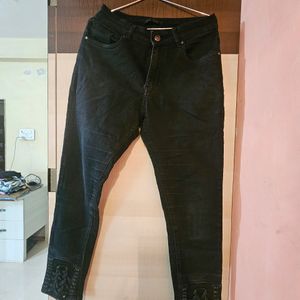 Black Ankle Length Denim