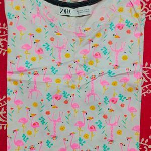 Zara Floral Printed Tshirt - Worn 2 Times Only