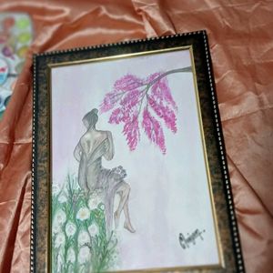 Girl Painting Frame