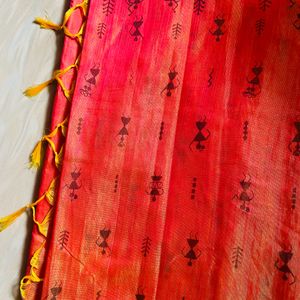 Pure Handloom Saree With Ready Blouse Very New