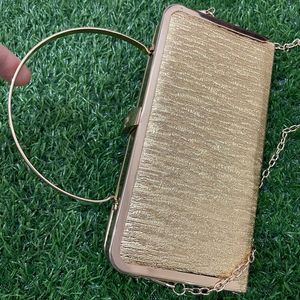 Golden Fancy Clutch