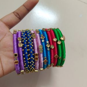 12 Pairs Beautiful Thread Bangles