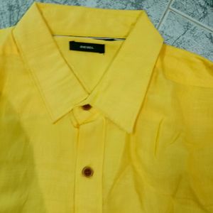 Diesel Mens Shirt XL Size Yellow Color Shirts