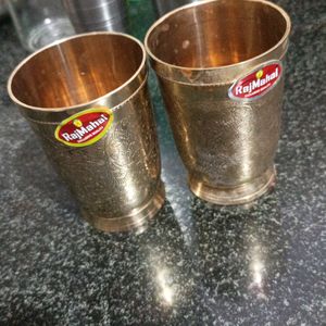 Combo Of New Pure Brass Glasses