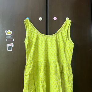 Lime Green Sleeveless Dress Women