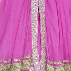 Pink Anarkali Suit Chudidar And Dupatta