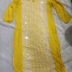 Yellow Colour Kurti