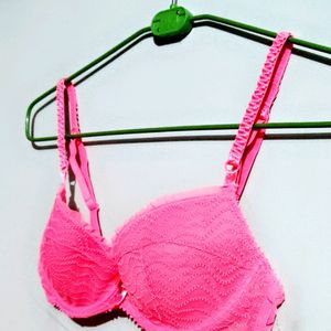 Padded Pink Rose Bra