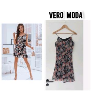 Vero Moda black floral dress