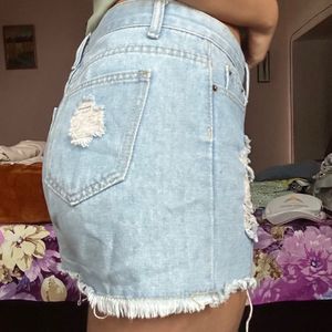 Denim Shorts From Shein