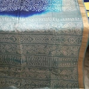 brand new chanderi silk golden border & फॉल saree