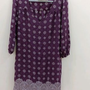 Straight Ladies Kurta || Purple || 40 Bust