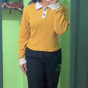 Mustard Yellow Collar Top