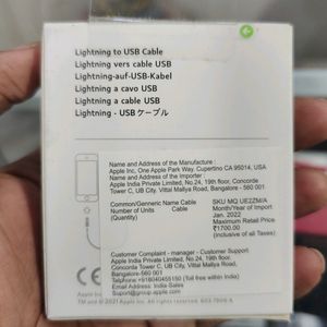 Apple iPhone Lightning To Usb Cable