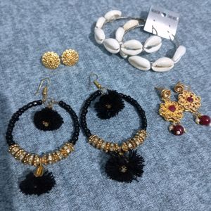 4 Pair Earrings Combo