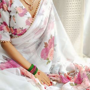 Printed Georgette Saree