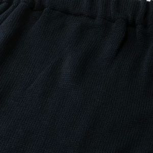 Navy Blue & Black Sweater With Skirt