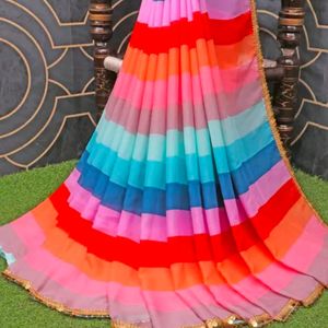 Multicolour Georgette Saree For Women