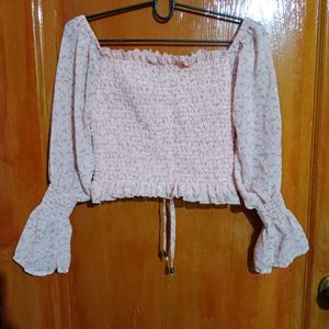 Peach Crop Top