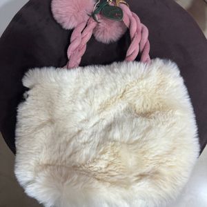 Cute White Fur Bag