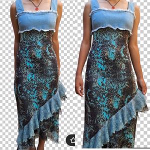 Vintage Printeresty Fitted Dress🩵