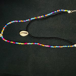 Colourful Beaded Choker With Pearl And Sea Shell