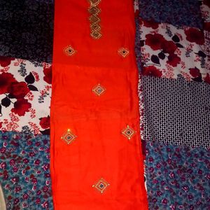 Unstitch Cotton With Bottom Dupatta Set