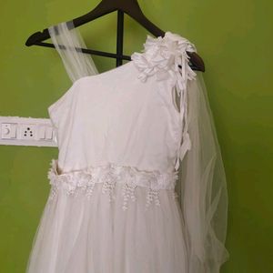 Mystery White Long Gown/New With Tag