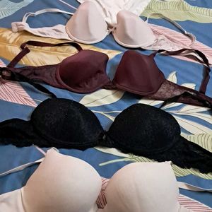 Combo Of Five Imported Fabric Bra N Panty