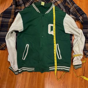 3QR Men's Vintage Varsity Jacket Casual Letter