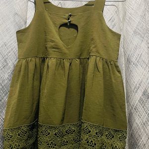 Peplum Olive Top