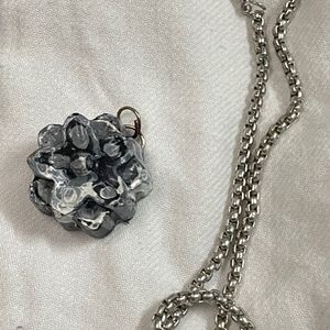 Stainless Steel Chain With A Stone Pendant