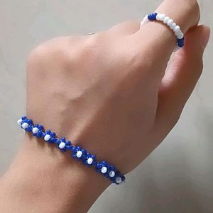 Cute Kpop Beada Bracelet & Ring