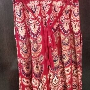 Red Colour Printed Kurti