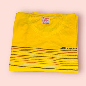 T-Shirt, Round Neck, Half Sleeve, Yellow Color