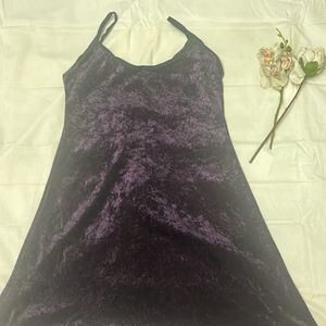 Purple Velvet Skater dress