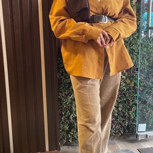 Aesthetic Mustard Shirt Baggy Affordable Price